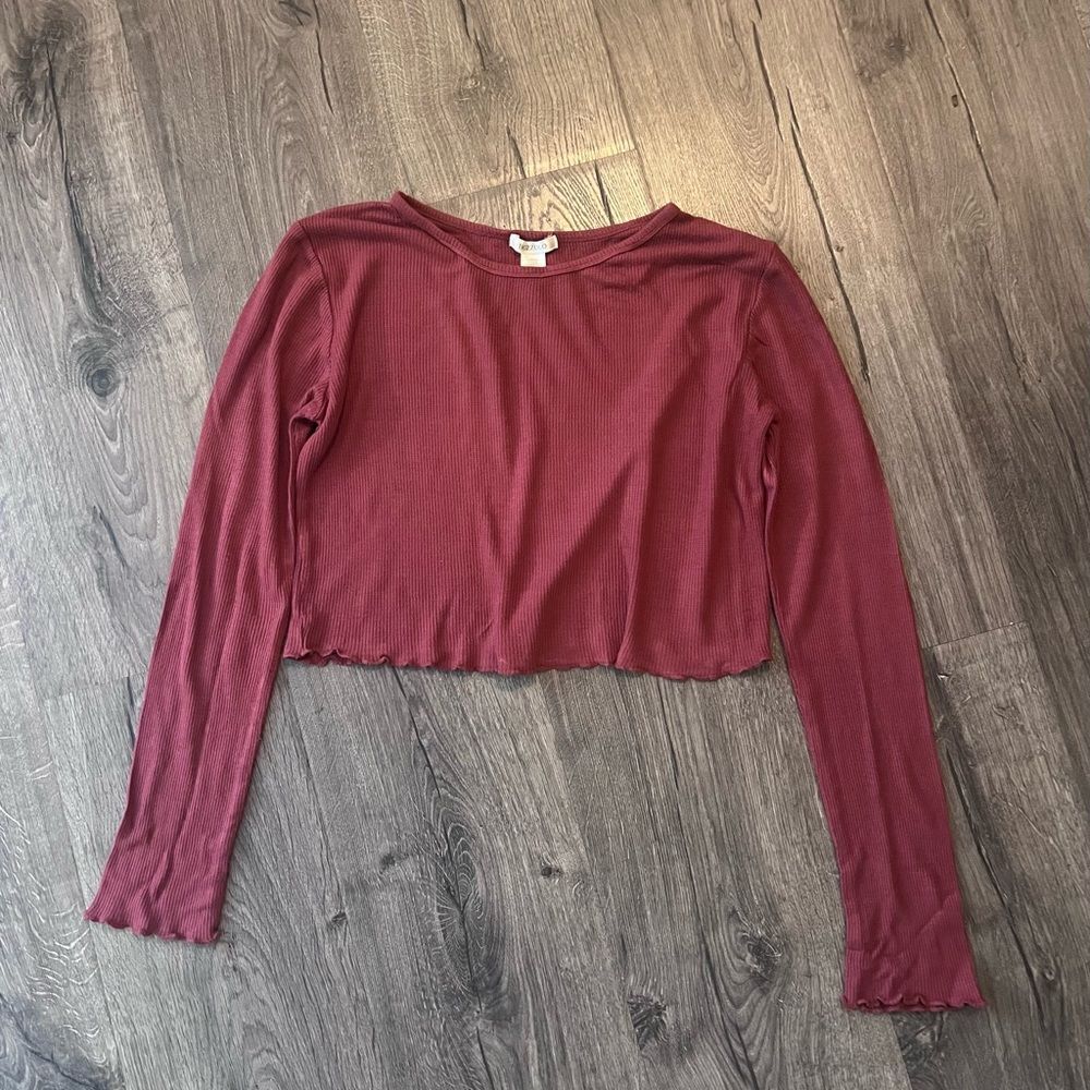 bozzolo long sleeve crop top size Large